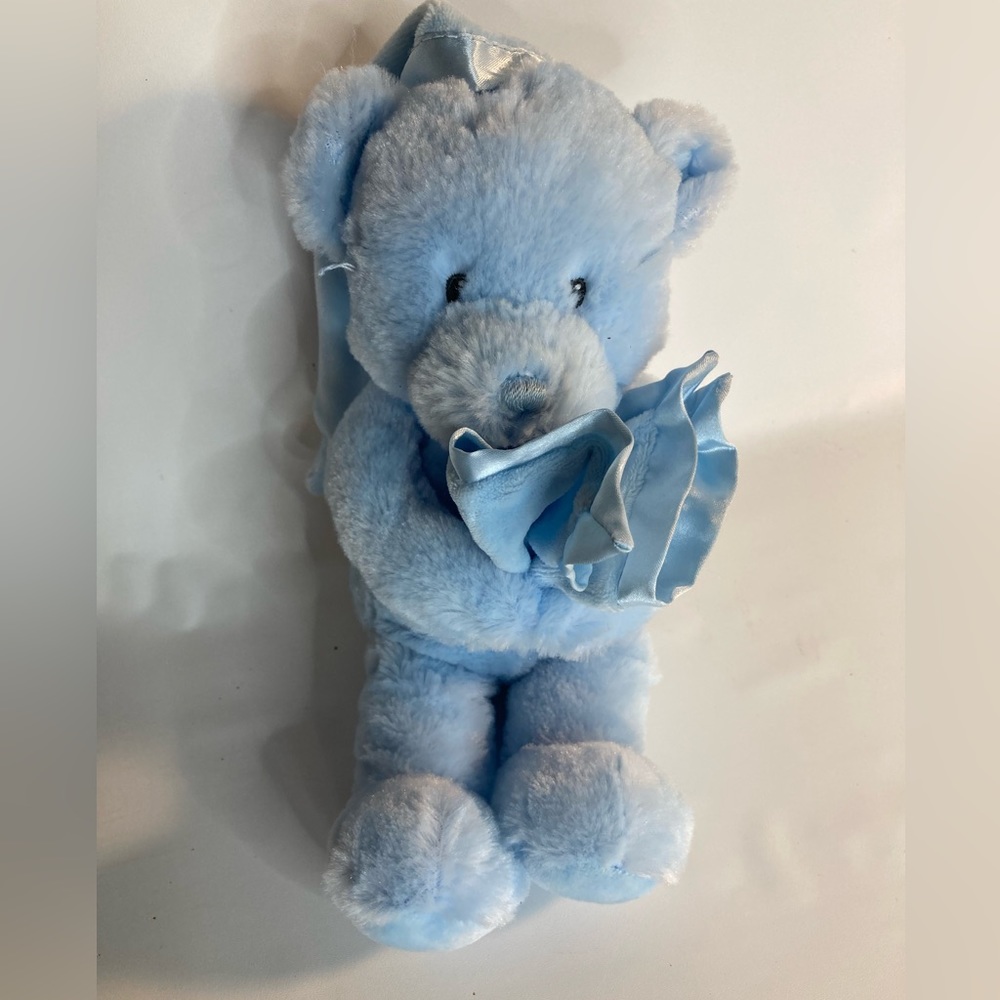 Baby Gund Nighty Night Blue Teddy Bear 8" Plush Musical Windup Stuffed Toy